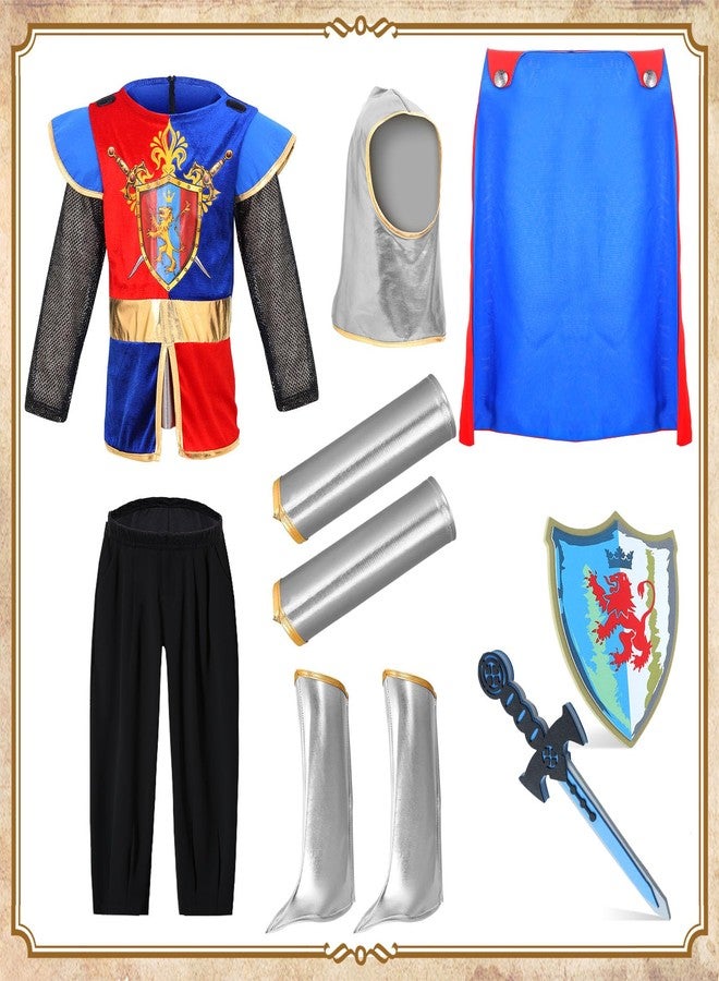 G.C Kids Knight Costume Toddler Boy Dress Up Clothes Medieval Costumes with Cape Toys Accessories Halloween Cosplay Gifts - Image 5